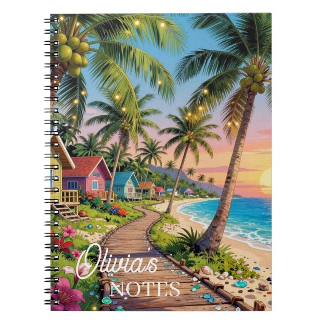 Cuaderno Casa de campo personalizada en paraíso tropical ju (Frente)