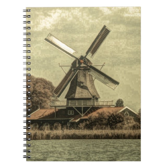Cuaderno Casa de campo rústica occidental antigua molino de (Frente)