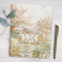 Casa de época en la pradera verde del arte de Cott