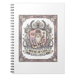 Cuaderno Casa De Gatos Heráldica De Gatos Escudo De Armas V