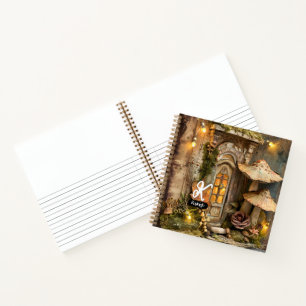 Cuaderno Casa de Hadas de Hongos Cottagecore Personalizada