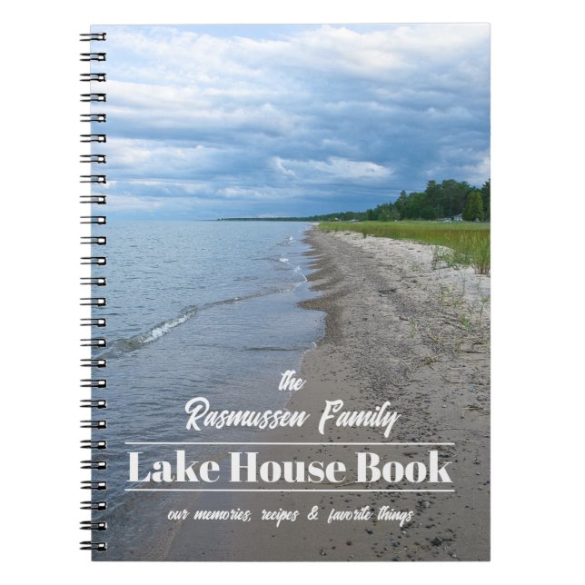 Cuaderno Casa de lago de familia personalizada (Frente)