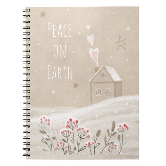 Cuaderno Casa de Navidades rusos en nieve (Frente)