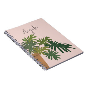 Cuaderno Casa de planta tropical verde moderna con personal