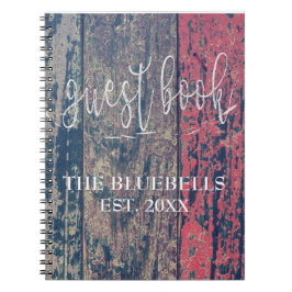 Cuaderno Casa de playa áspera de madera de la madera