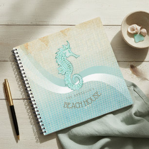 Cuaderno Casa de playa Seahorse Aqua Blue ID623