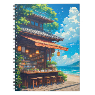 Cuaderno Casa de té farolillo junto al mar