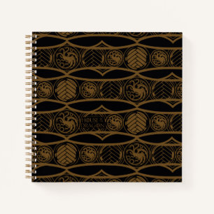 Cuaderno CASA DEL DRAGÓN Patrón de rayas de Targaryen