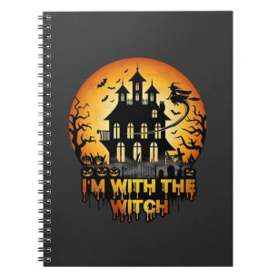 Cuaderno Casa Embrujada de Bruja Calabazas de Luna Llena