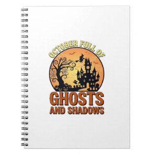 Cuaderno Casa embrujada de fantasmas sombras de Halloween B