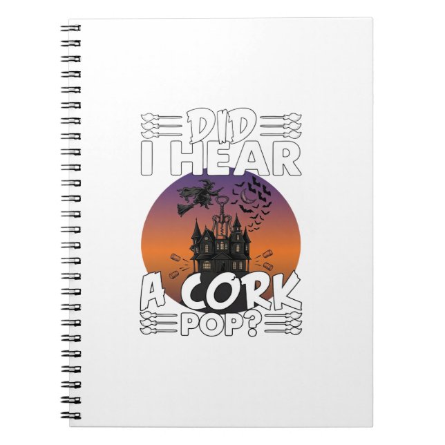 Cuaderno Casa embrujada de Halloween Pop Corkscre (Frente)