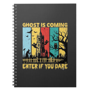 Cuaderno Casa embrujada de Halloween viene el fantasma búho