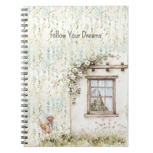 Cuaderno Casa Romántica de Pollo Ventana Floral