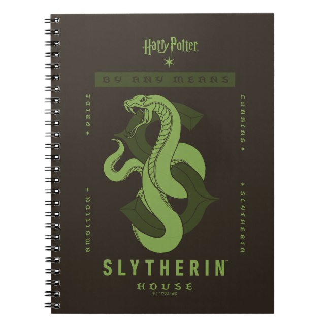 Cuaderno Casa SLYTHERIN™ Por Cualquier Medio (Frente)