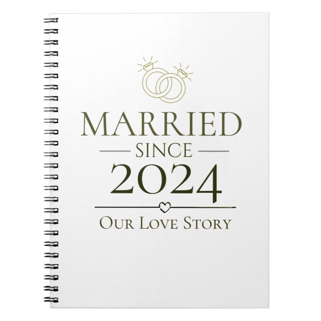 Cuaderno Casados Desde Año Personalizado Nuestra Historia d (Frente)