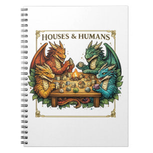 Cuaderno Casas de dragones divertidas y arte de fantasía de