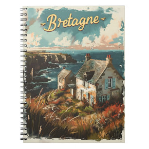 Cuaderno Casas de piedra en la costa de Bretaña