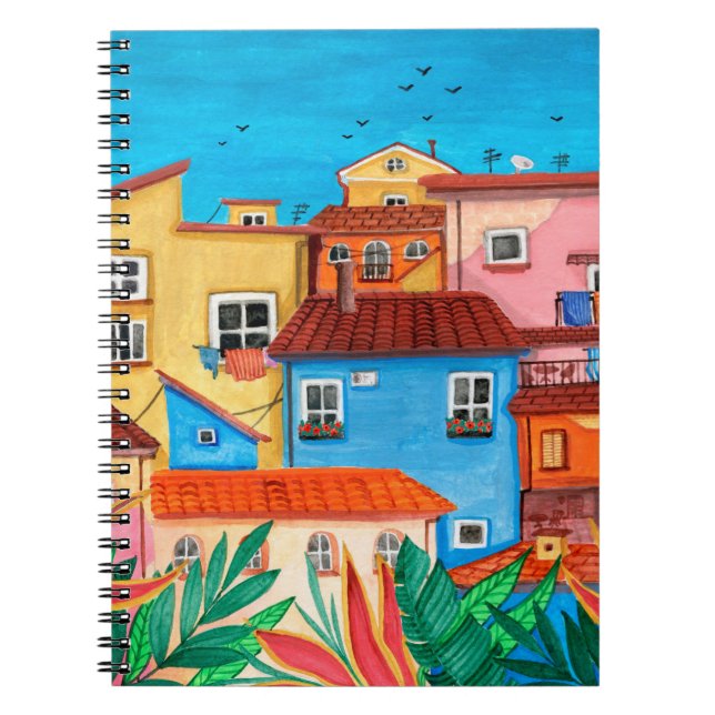 Cuaderno Casas italianas. Gouache (Frente)
