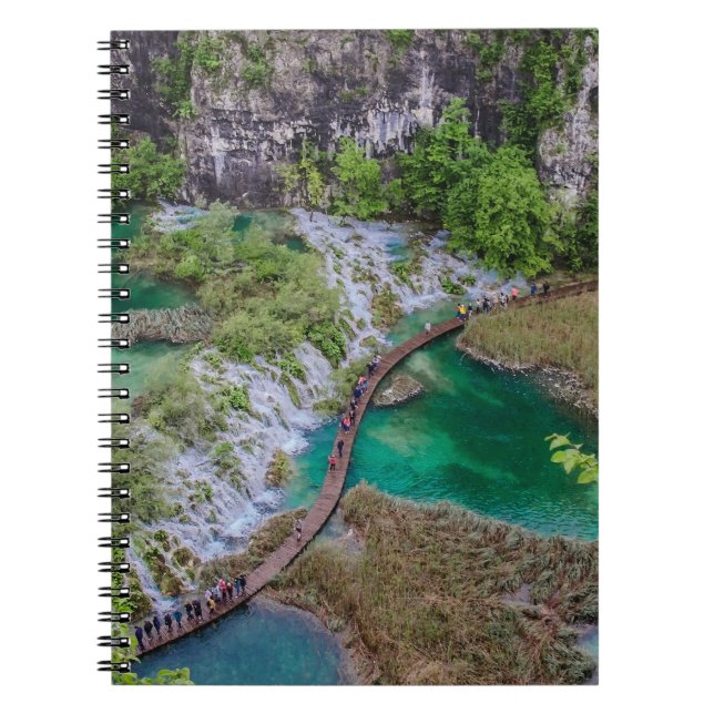 Cuaderno Cascada de cascada del parque de lagos Plitvice (Frente)