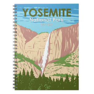 Cuaderno Cascada del Parque Nacional Yosemite en California