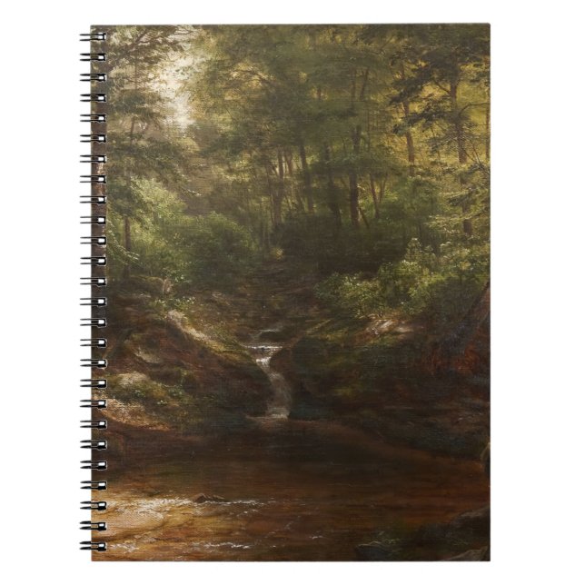 Cuaderno Cascada en el bosque - George Hetzel (Frente)