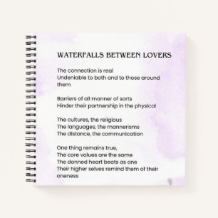 Cuaderno Cascada entre los amantes del levantamiento del Po