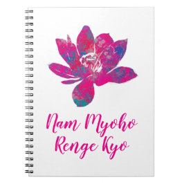 Cuaderno Cascada espiritual de la flor de Lotus de color