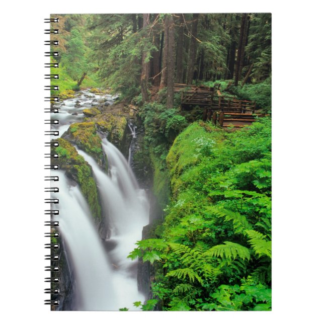 Cuaderno Cascadas Sol Duc en el Parque Nacional Olímpico en (Frente)