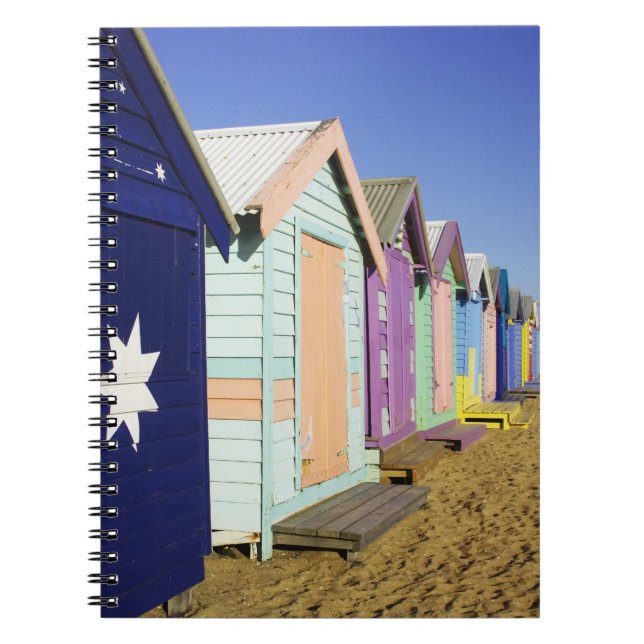 Cuaderno Casetas de baño, playa Middle Brighton, puerto (Frente)