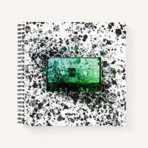 Cuaderno Casete de audio retro