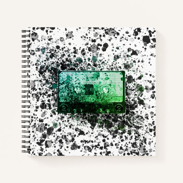 Cuaderno Casete de audio retro (Anverso)