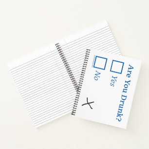 Cuaderno Casillas de verificación SlipperyJoe's Are You Dru