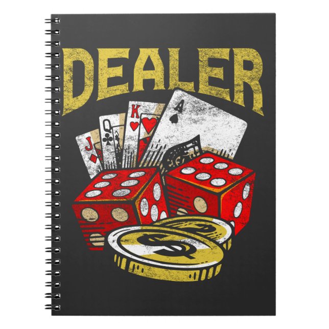 Cuaderno Casino Gambler Dealer Texas Holdem Poker (Frente)