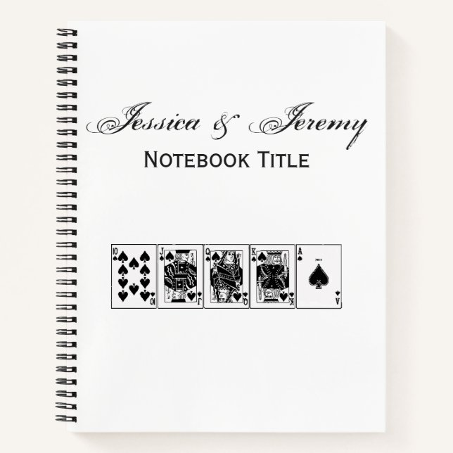 Cuaderno Casino Night Poker Royal Straight Flush Spades (Anverso)