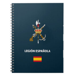 Cuaderno Caso de teléfono con pasaporte de la Legión Españo