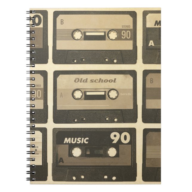 Cuaderno Cassette de audio, Hip-Hop Poster Retro. (Frente)