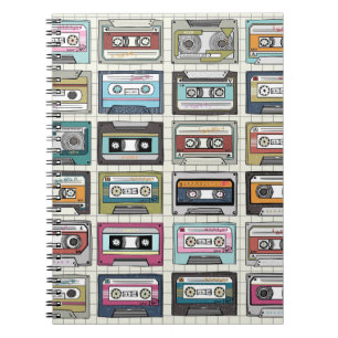 Cuaderno Cassette de música retro: Icono nostálgico