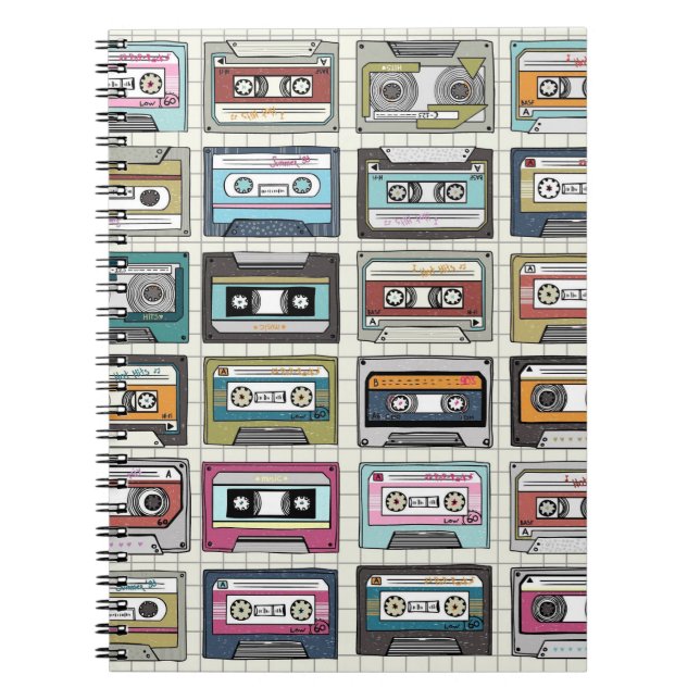Cuaderno Cassette de música retro: Icono nostálgico (Frente)