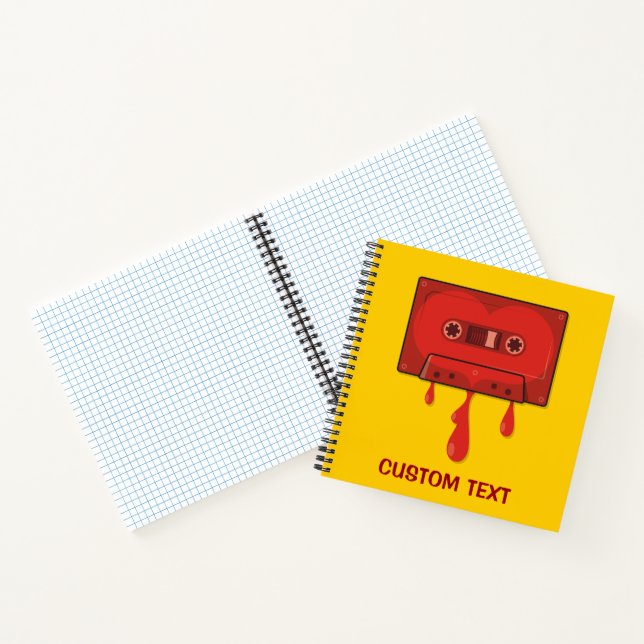Cuaderno Cassette del corazón rojo (Interior)