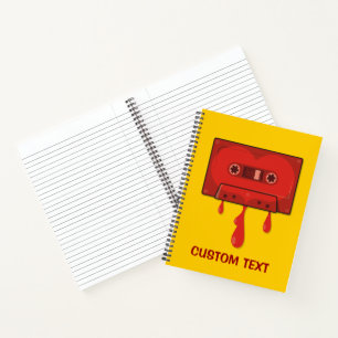Cuaderno Cassette del corazón rojo