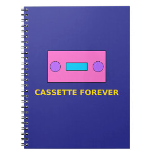 Cuaderno Cassette Forever - Diseño de arte de píxeles de ci