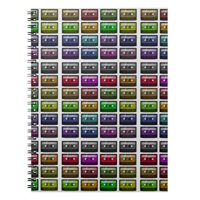 CUADERNO CASSETTE TAPES RETRO MÚSICO LOVER (Frente)