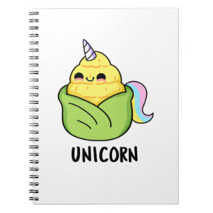 Cuaderno Castigo divertido de maíz bebé Unicornio 