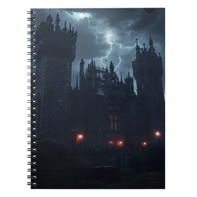 Cuaderno Castillo atormentado en la tormenta nocturna (Frente)