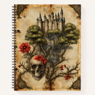 Cuaderno Castillo con cráneo