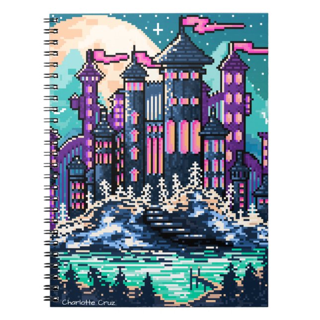 Cuaderno Castillo de colores de Pixel (Frente)