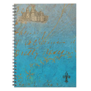 Cuaderno Castillo de comercio de hadas y flores de lis