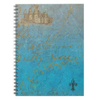 Cuaderno Castillo de comercio de hadas y flores de lis