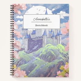 Cuaderno Castillo de Cuento de Hadas Personalizado Pastel A
