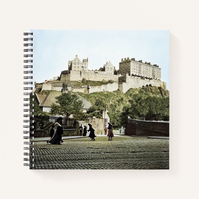 Cuaderno Castillo de Edimburgo Escocia 1910 (Anverso)